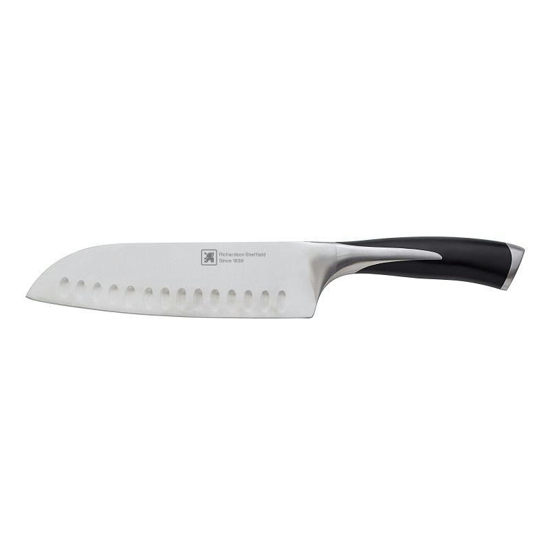 KYU - Couteau Santoku en MOV + ABS touché soft Noir