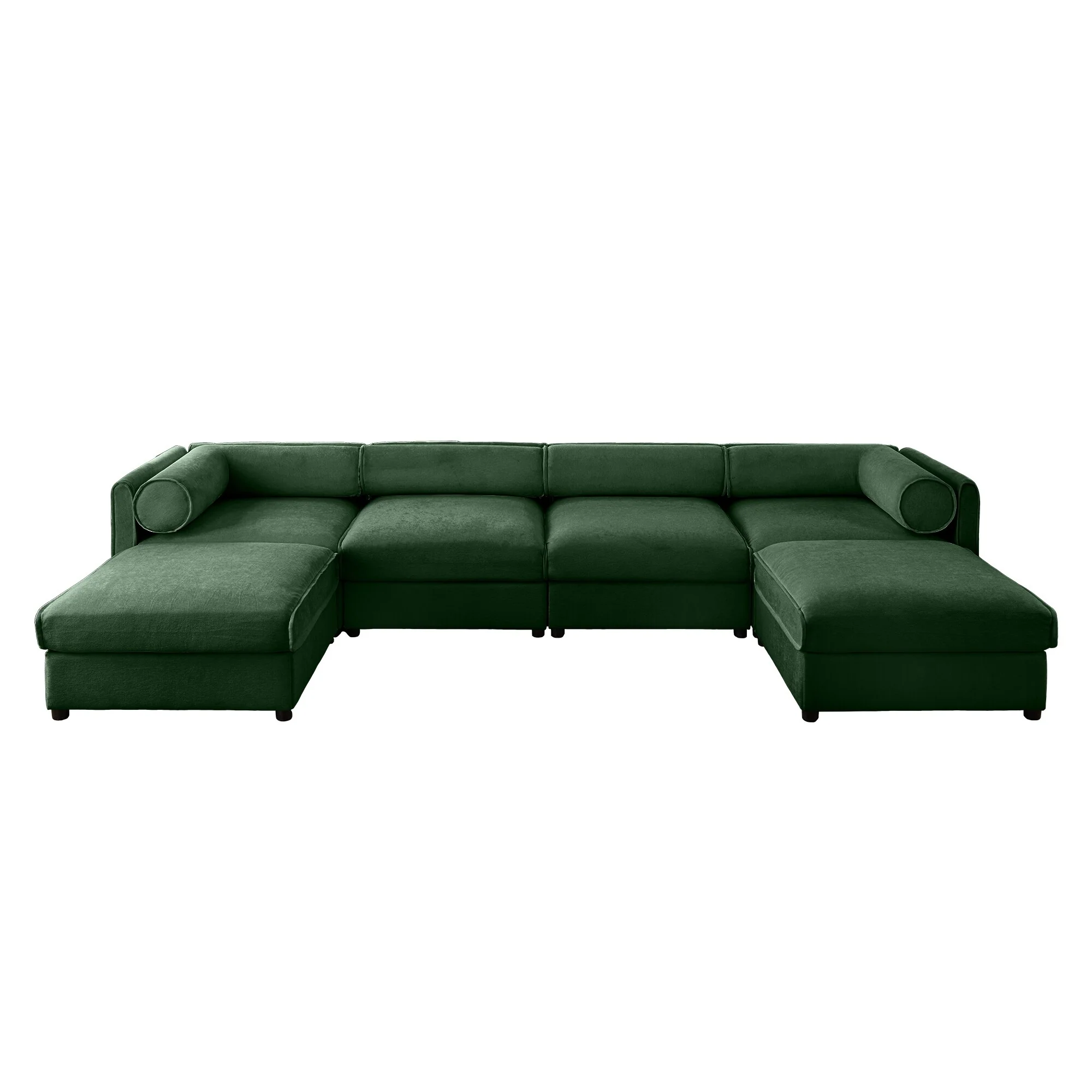 U Shaped Convertible Modular Sectional Sofa Deep Seat Storage Couch