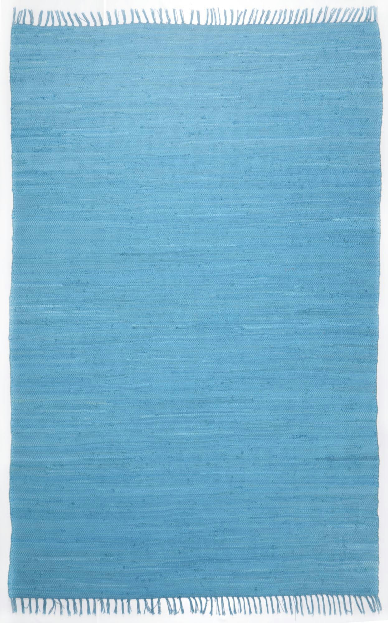 HAPPY COTTON - Tapis réversible en coton - tissé à la main - Turquoise 160x230