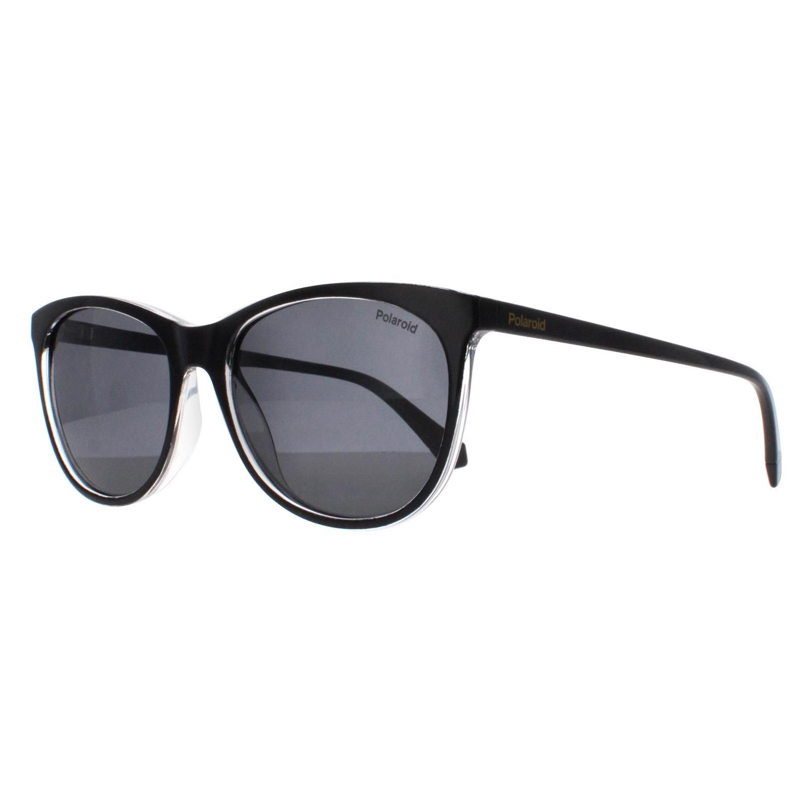Polaroid Cat Eye Black Crystal Grey Polarized PLD 4161/S