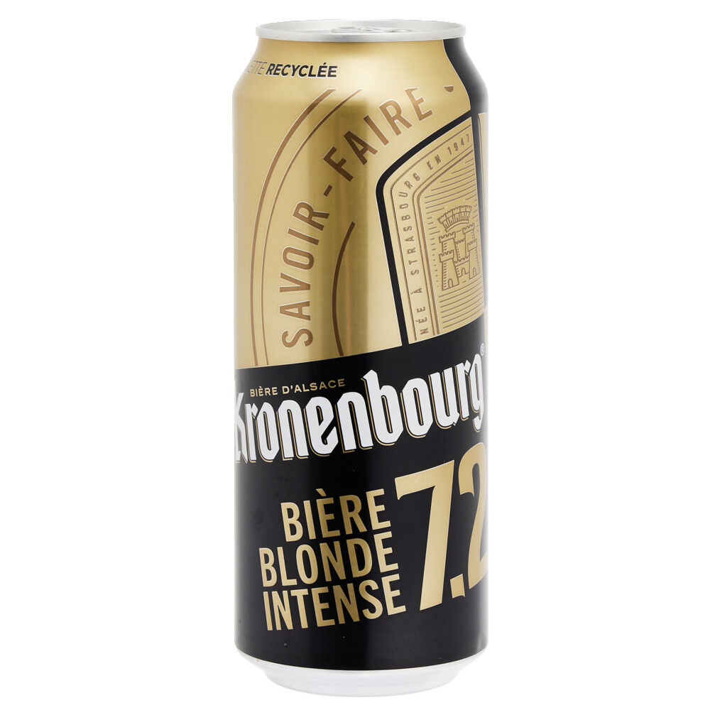 Bière blonde Kronenbourg Intense 7,2% canette 50cl