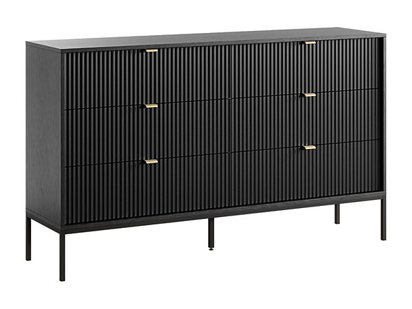 Commode 6 tiroirs - Noir - LIOUBA