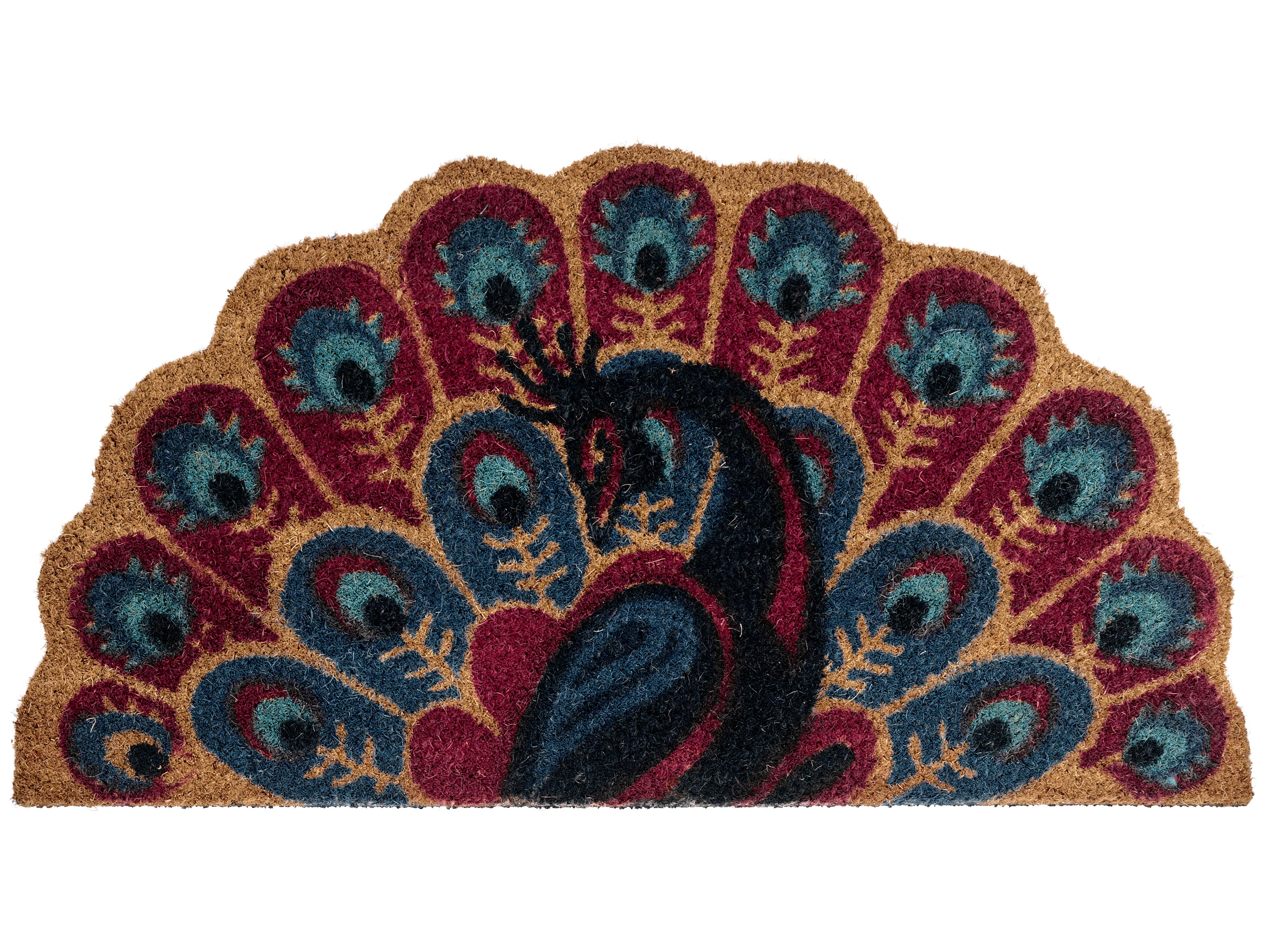 Doormat NULATO Multicolour 45 x 75 cm Peacock Coir
