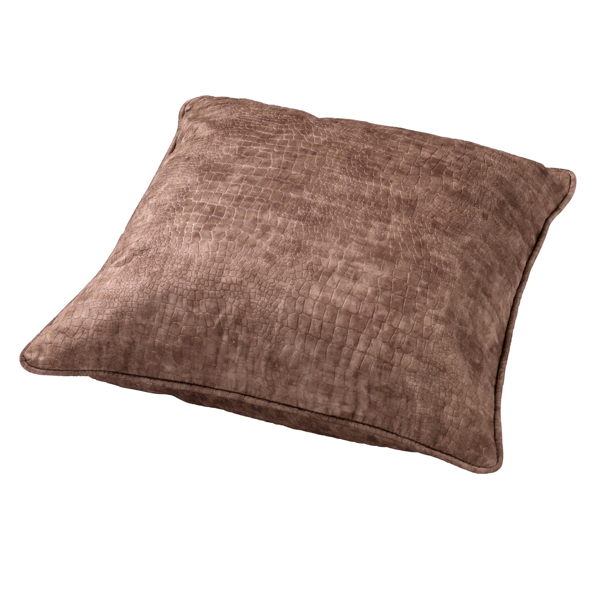 - Coussin - beige en velours 45x45 cm avec imprimé animalier