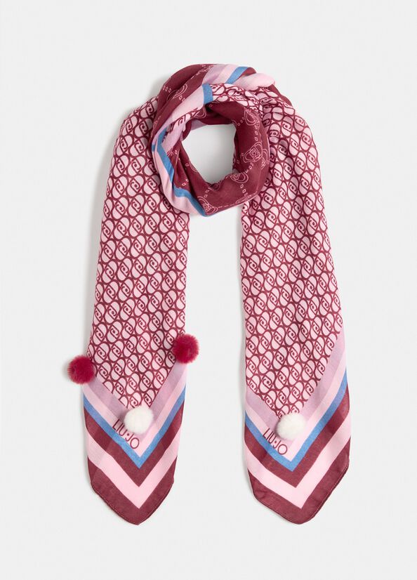 Foulard con pon-pon
