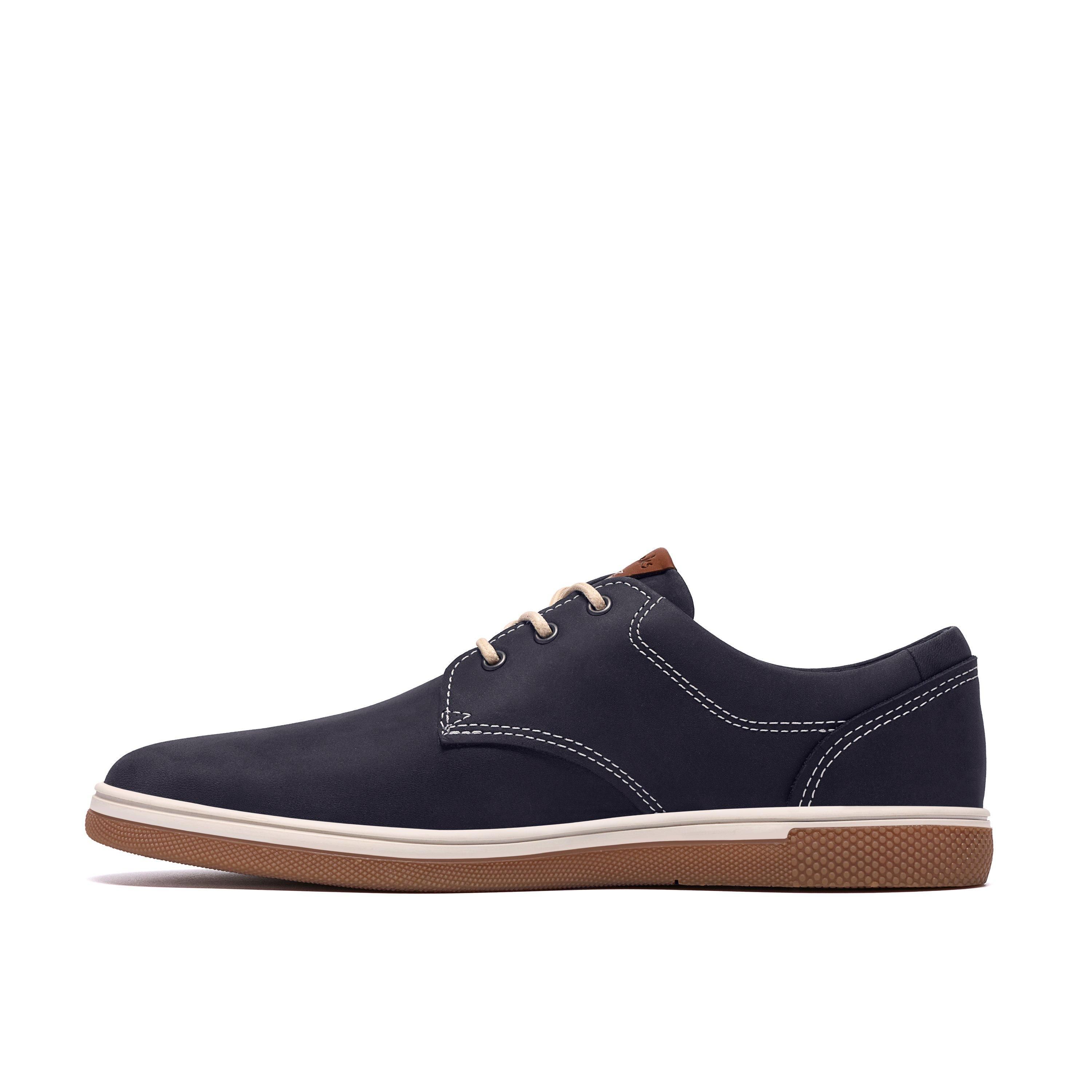 Clarks Holworth Lace Navy Leather Lace Up