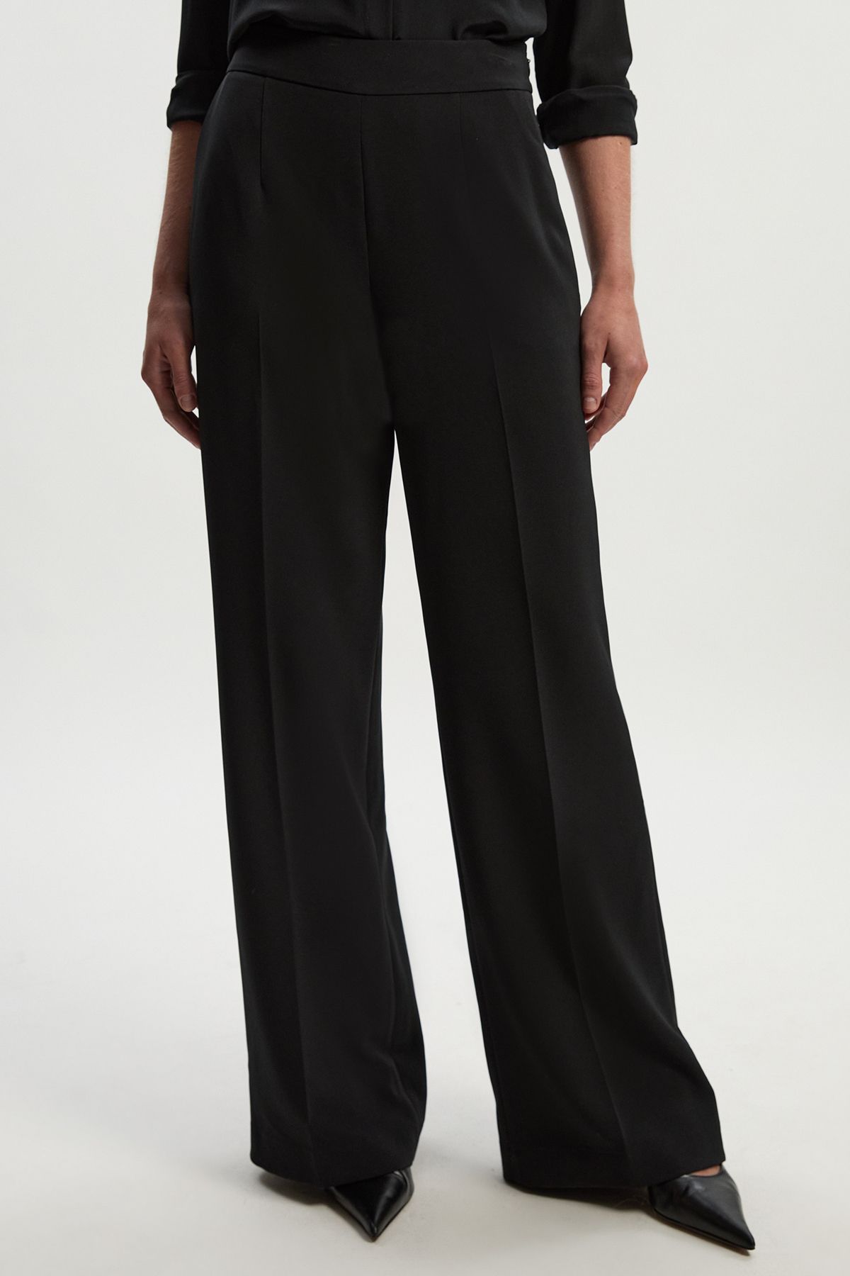 KarenMillen Archive Collection- Satin Tailored Kickflare Trouser