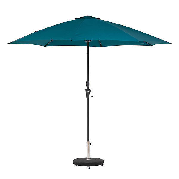 Parasol droit rond Sisko bleu canard 2,7m - Hespéride