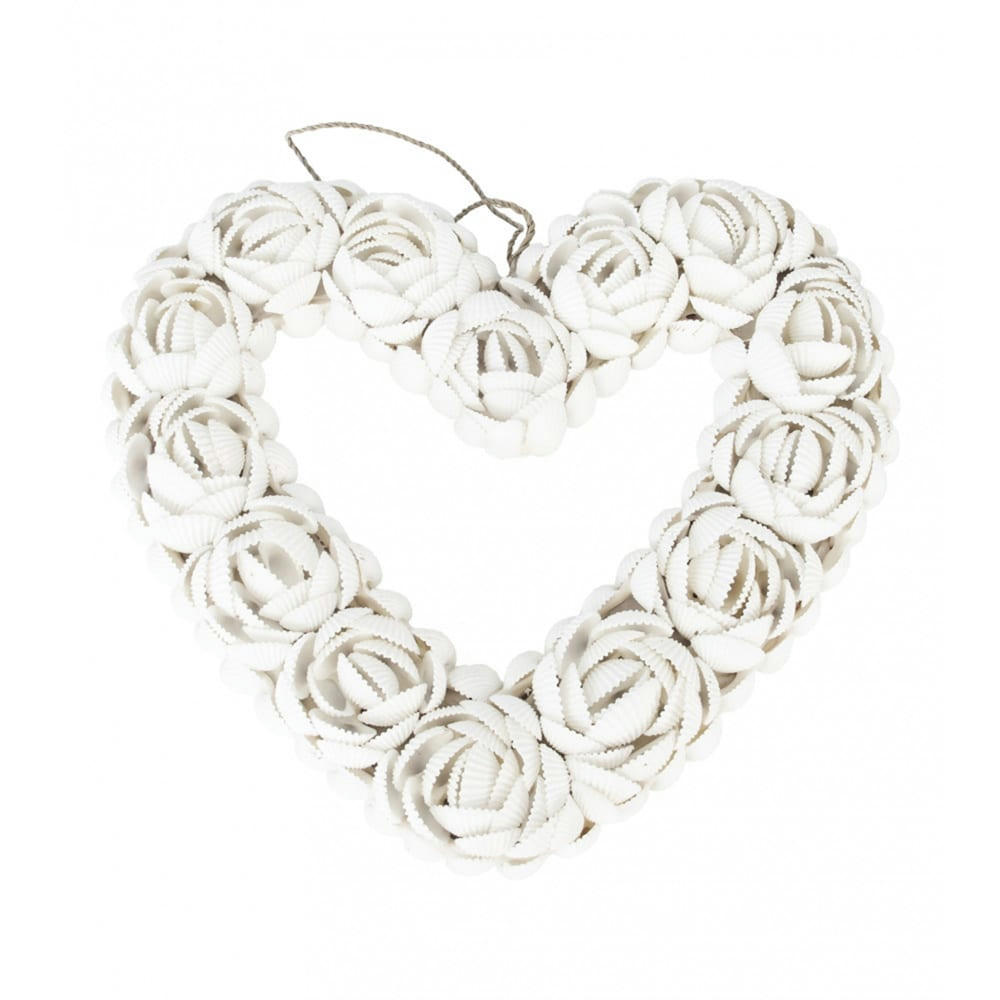 SHELL HEART - Coeur suspendu en coquillages