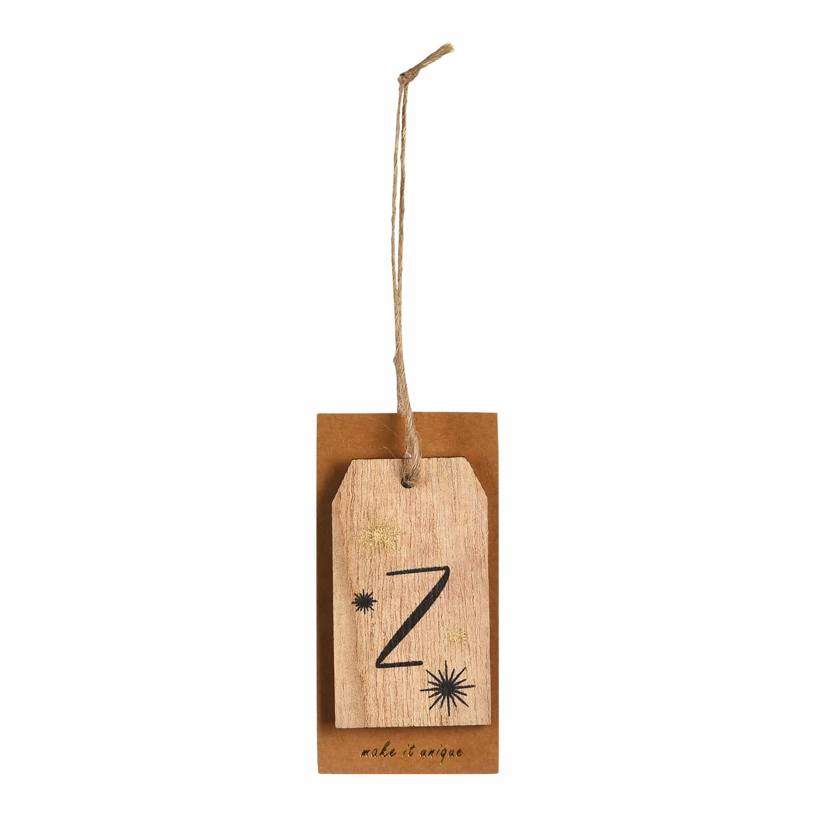 Geschenkanhänger Z Braun,L 60 x B 35 mm