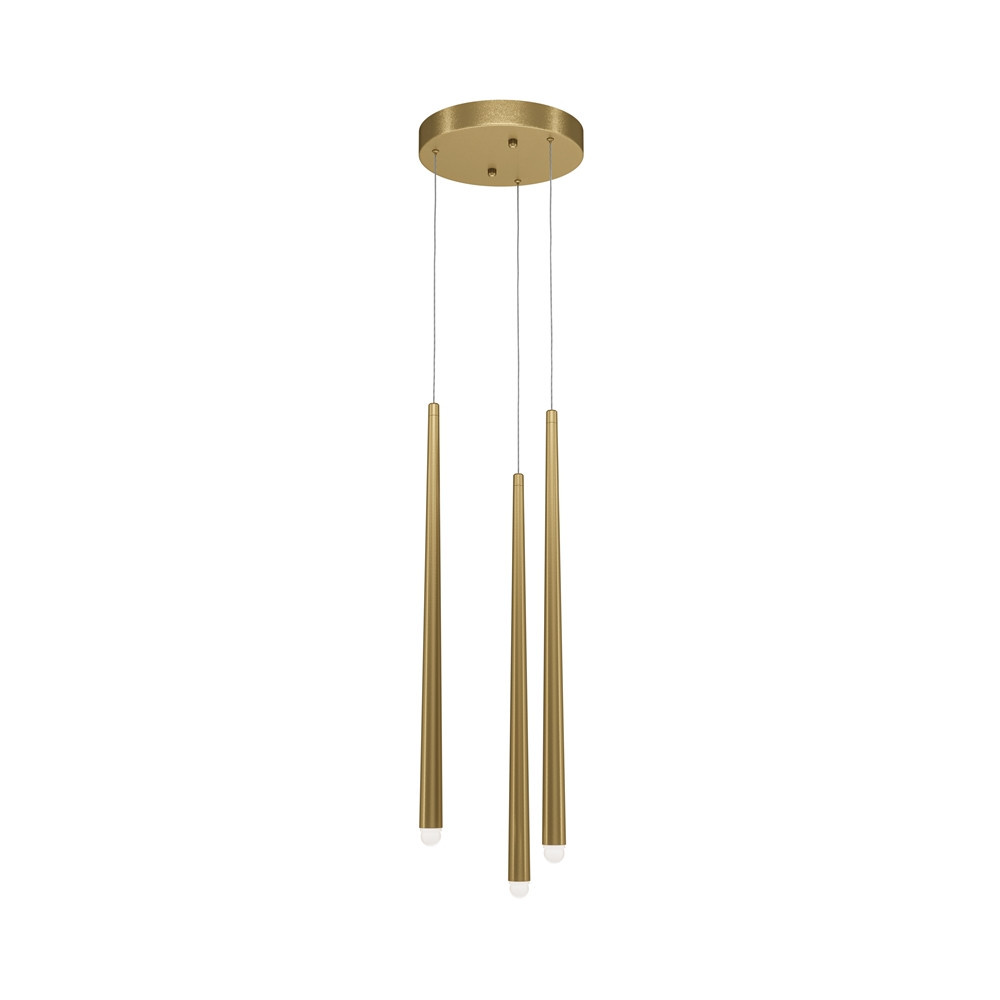 Lampa wisząca Cascade mosiężna LED 3x19W Ciepła biel 1500lm Maytoni
