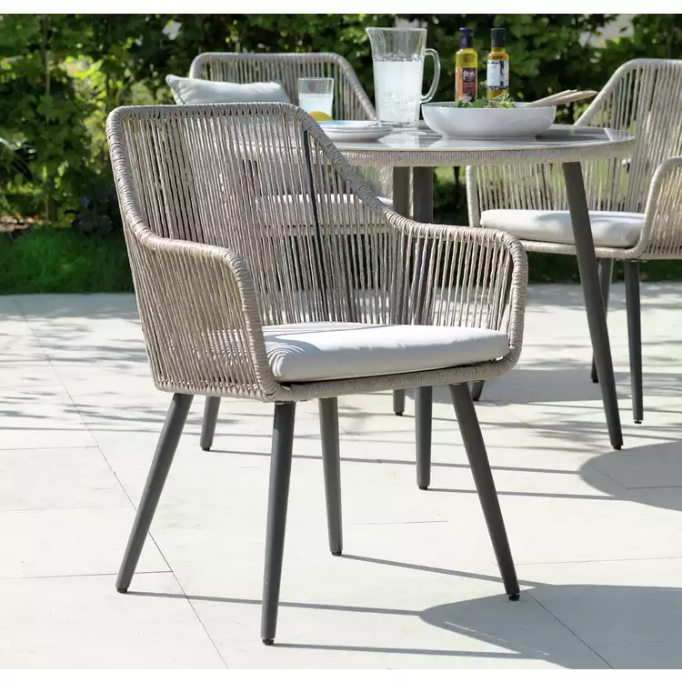Habitat Malta 4 Seater Rattan Effect Patio Set - Natural