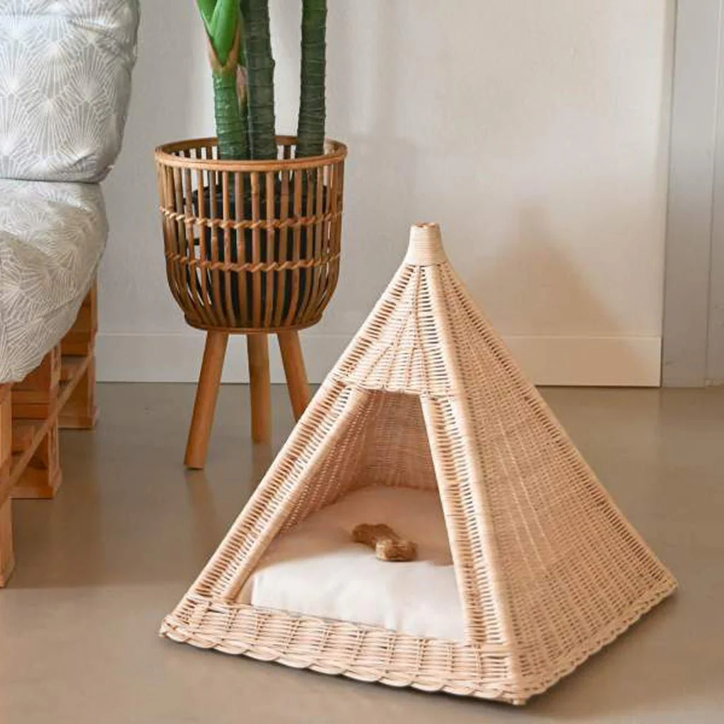 Cama de Animal RattanTriangular 45x45x45 PAWRENTS