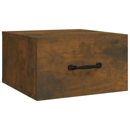 NNEVL Wall-mounted Bedside Cabinets 2 pcs Smoked Oak 35x35x20 cm