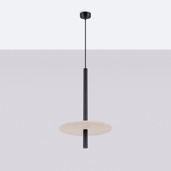 Lampa wisząca FELTRO 1 czarna/beżowa