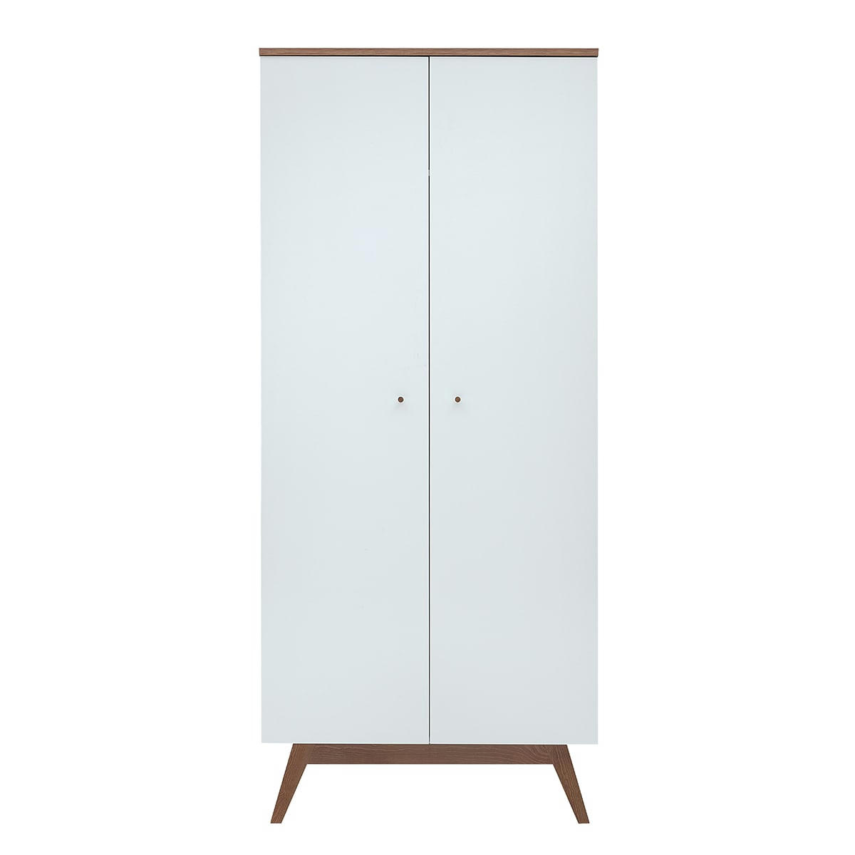 - Armoire 2 portes blanc et naturel