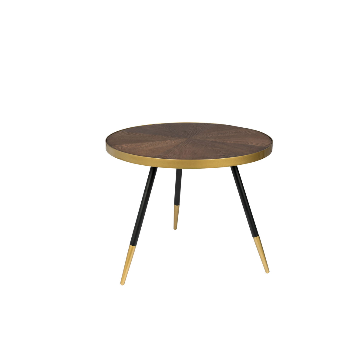 Housecraft Living Denise Salontafel Rond 61 cm Hout Bruin/ Goud