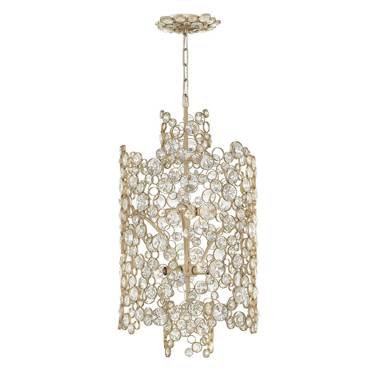 Lampa wisząca płatki srebra Anya 6xE14x60W wym: 388,7x40,6x40,6 cm Hinkley