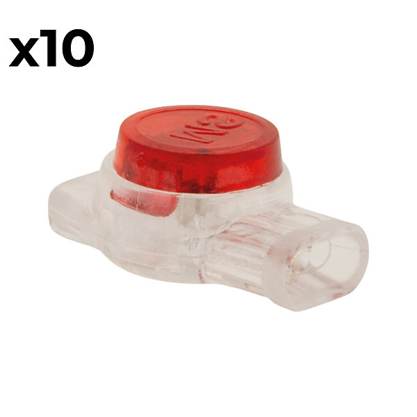 10 connecteurs 3E fils rigides   souples rouge BLM