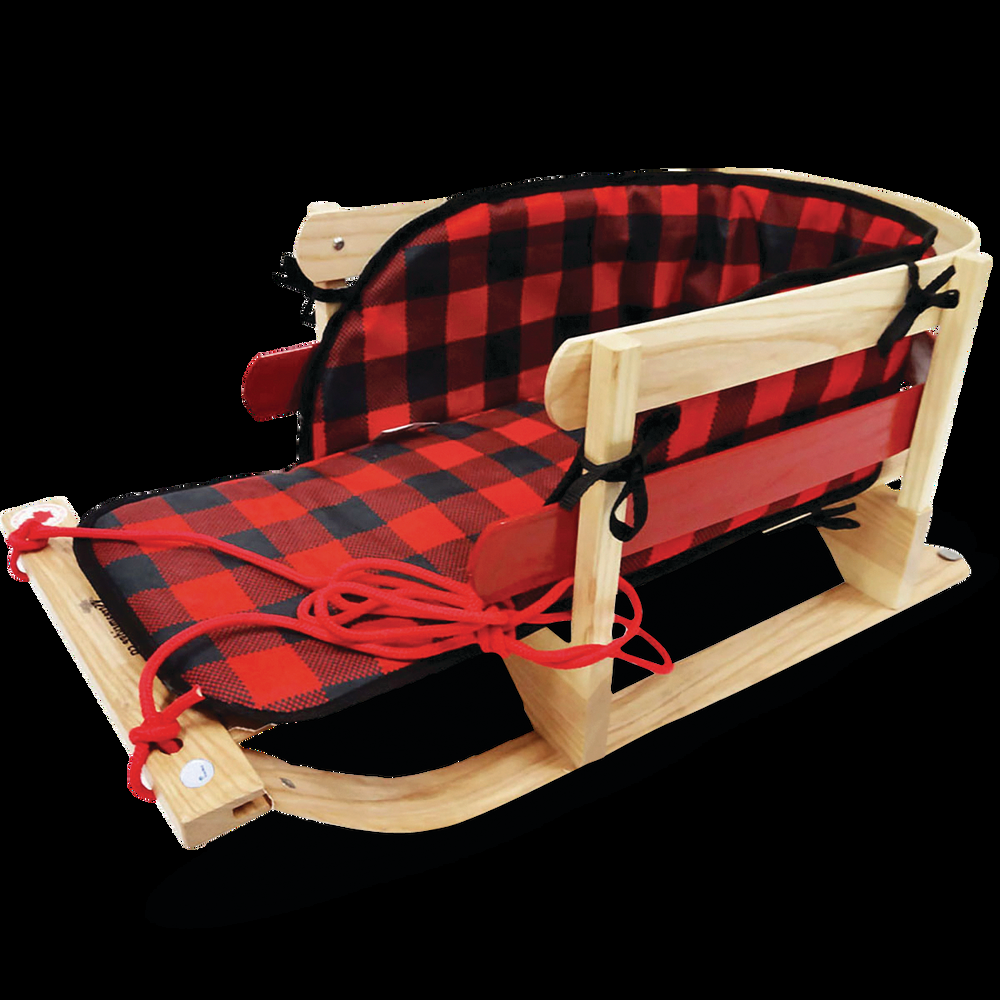 Streamridge Baby & Kids' Traditional Vintage Style Wooden Winter Sleigh/Sled & Seat Pad