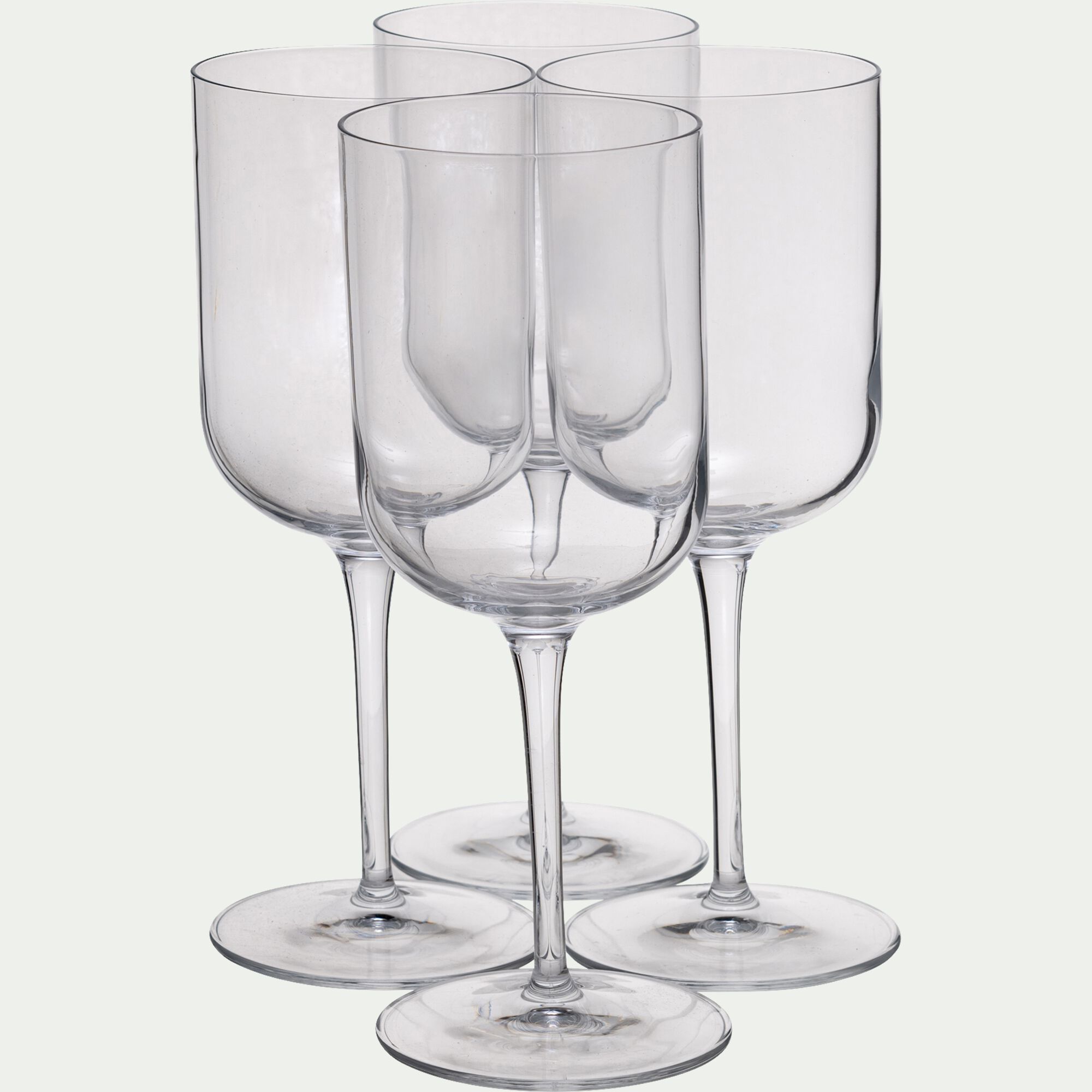 SUBLIME - Coffret de 4 verres à pied en cristallin 40cl - transparent