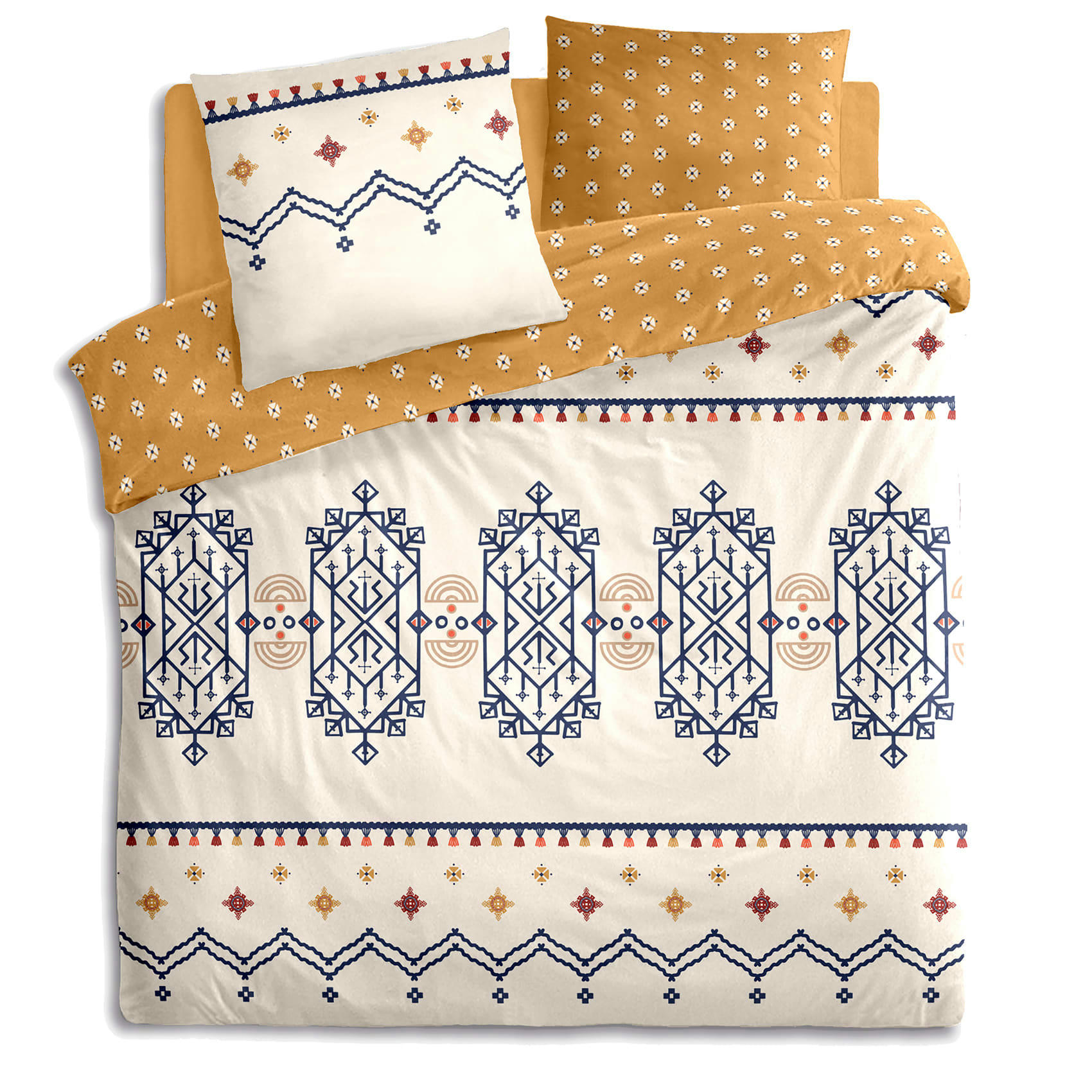 - Parure de couette kanitha coton multicolore 220x240