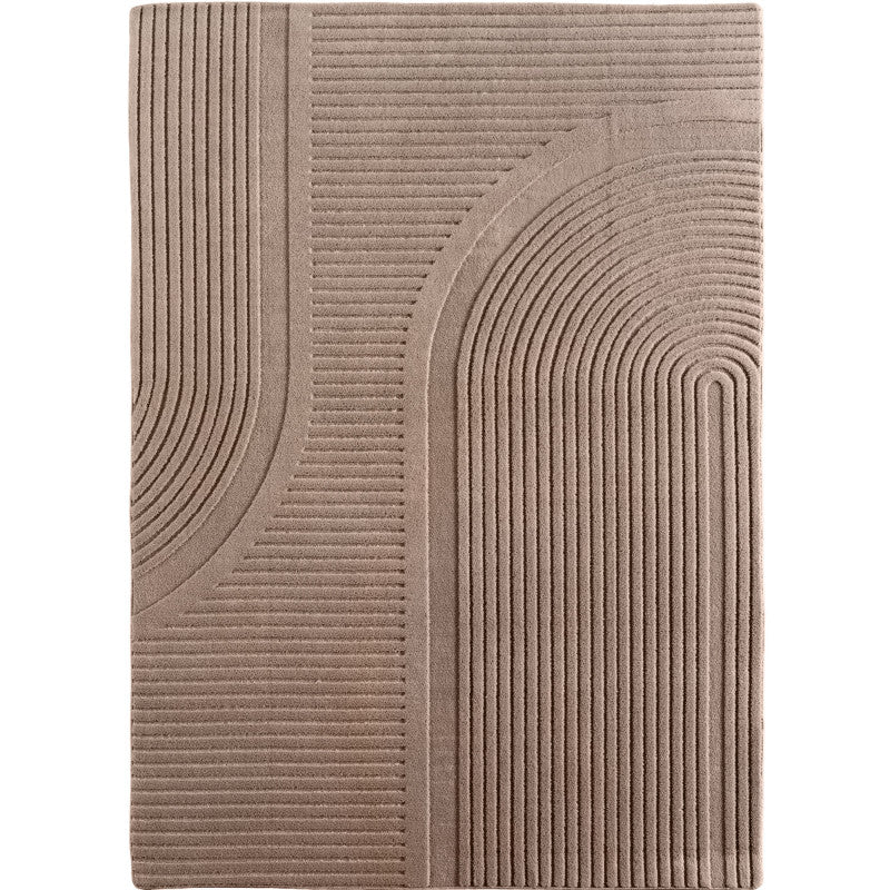 Mrcarpet Vloerkleed Scandinavisch taupe hoog/laag Rosa 240 x 340cm