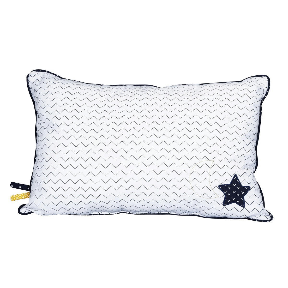 HELLO - Coussin rectangulaire en coton blanc