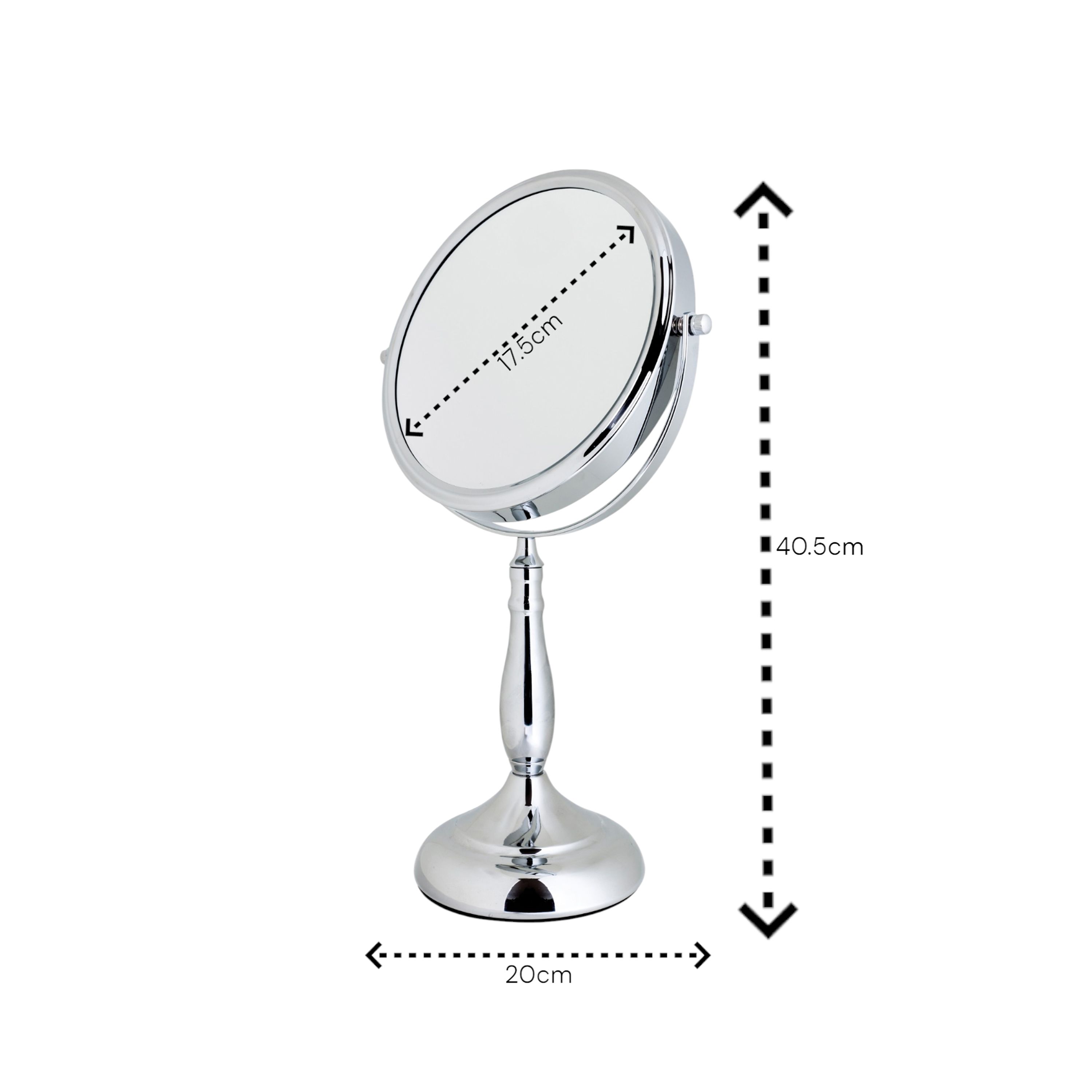 Showerdrape Vidos 7x Magnifying Chrome Round Vanity Mirror