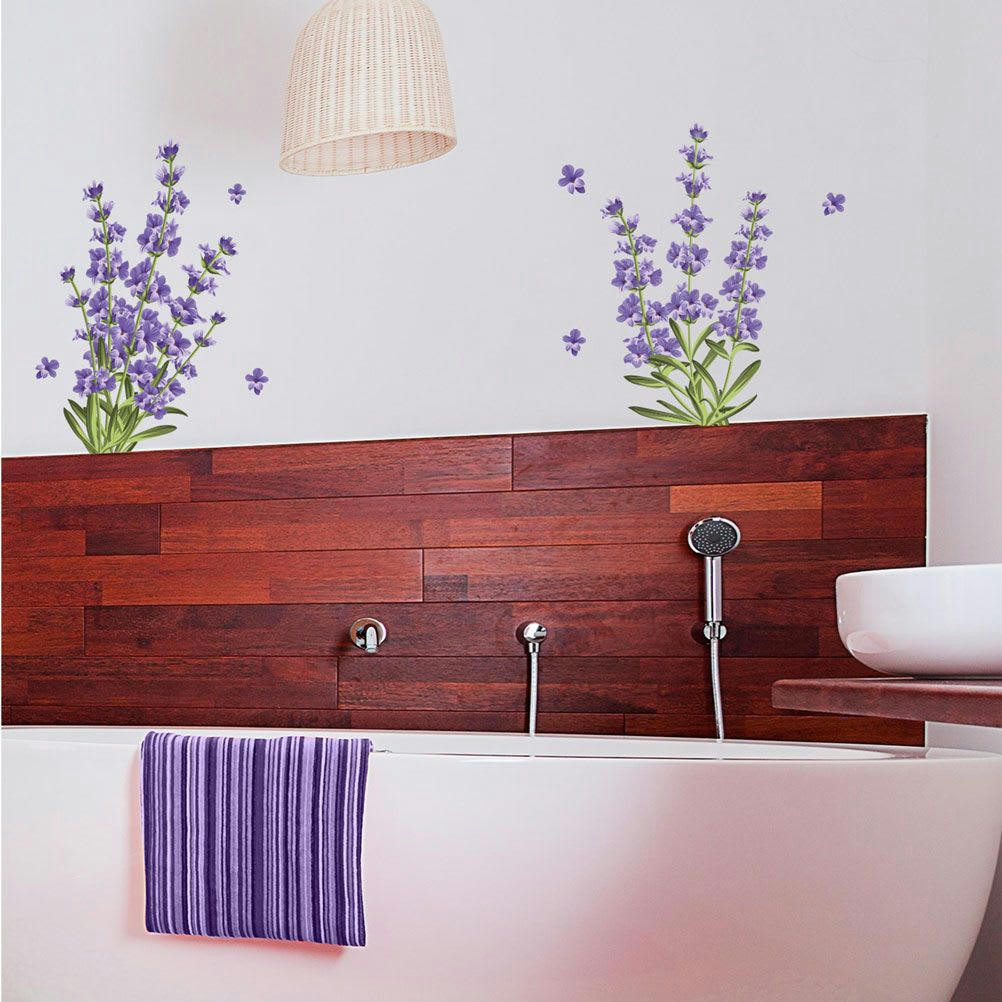 LAVANDE - Autocollant mural lavande 34x82,5cm