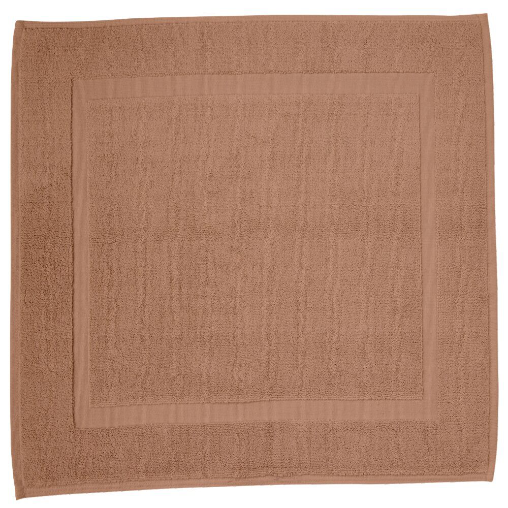 Tapis salle de bain coton terracotta 40x70cm