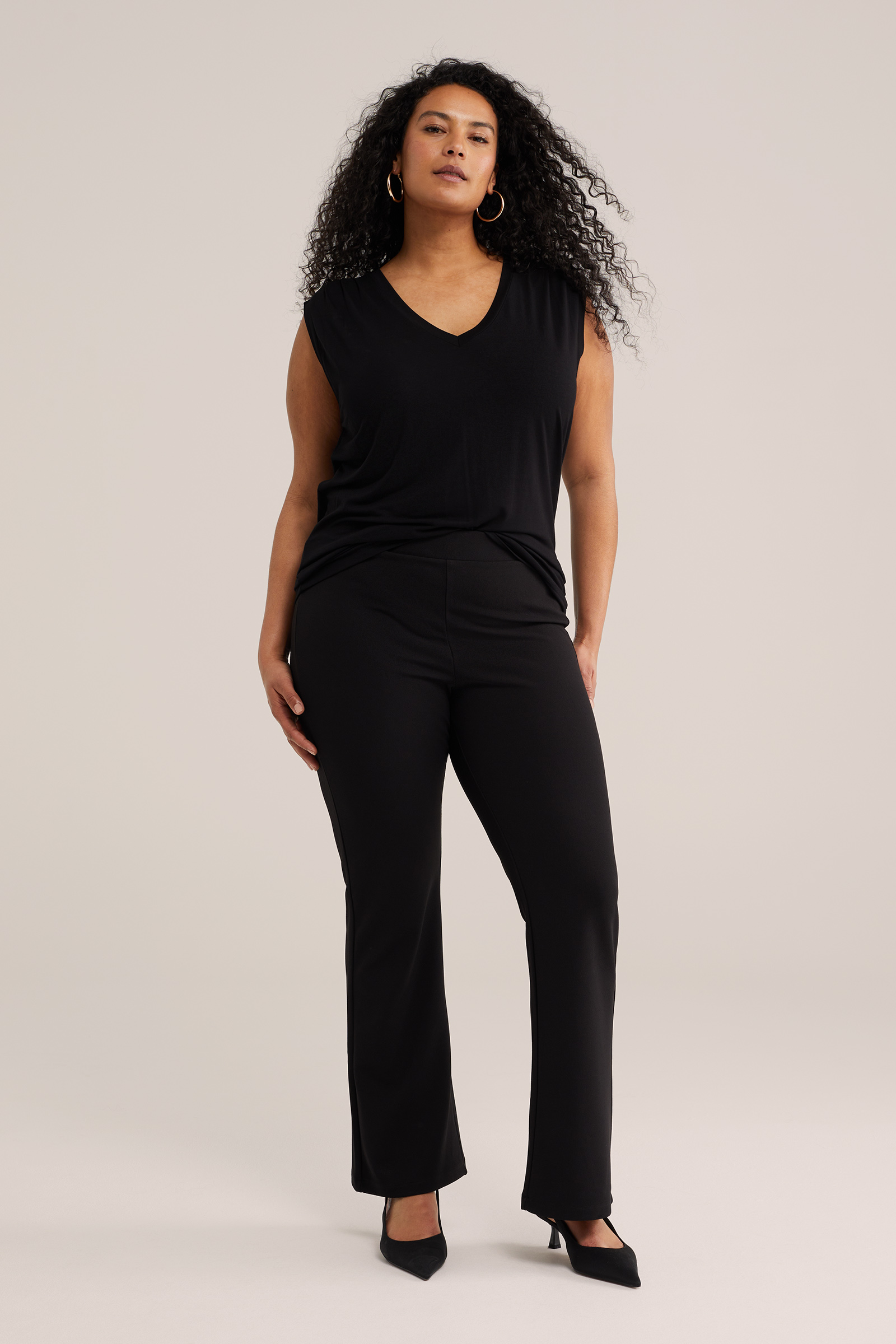 Dames Regular fit jersey broek - Curve