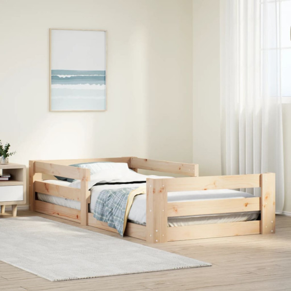 Łóżko Drewniane Rama Łóżka Sofa Brązowe Do Sypialni Pokoju 75x190 cm