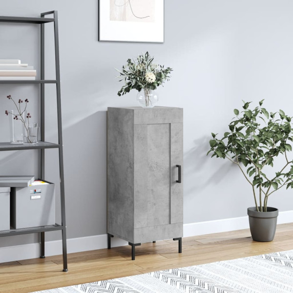 Szafka Szara Beton z Drzwiami z Szufladami 34.5x34x90 cm do Salonu