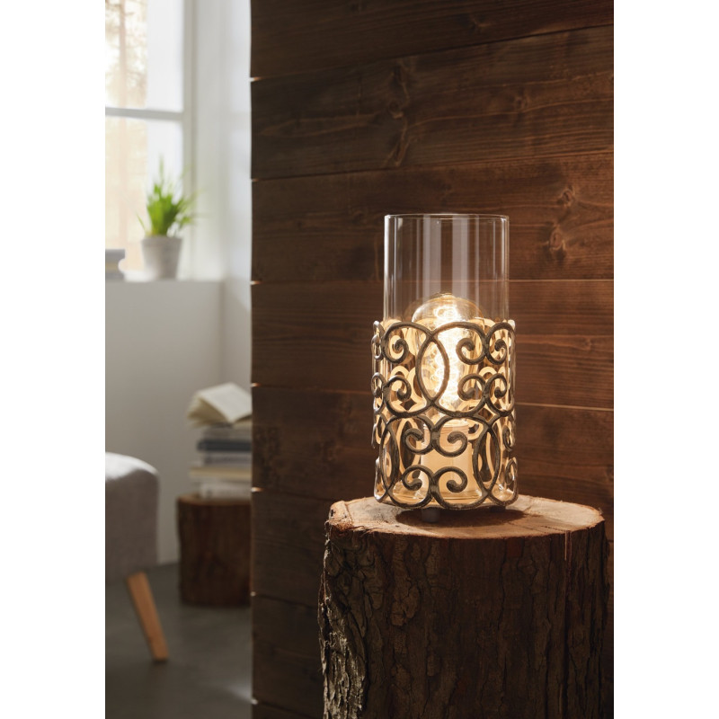 Lampe de table Cardigan E27 60 W marron EGLO