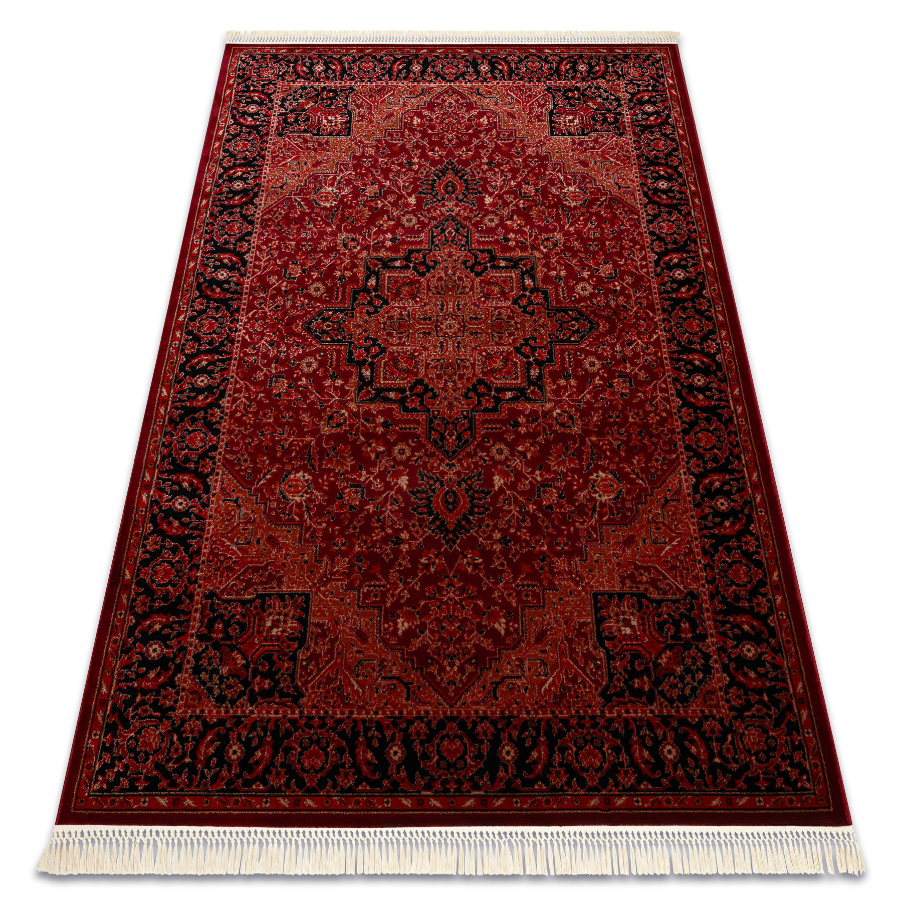 Dywan ORIENT Y307 bordo / czarny Ramka, klasyczny, ornament, z 200x290 cm