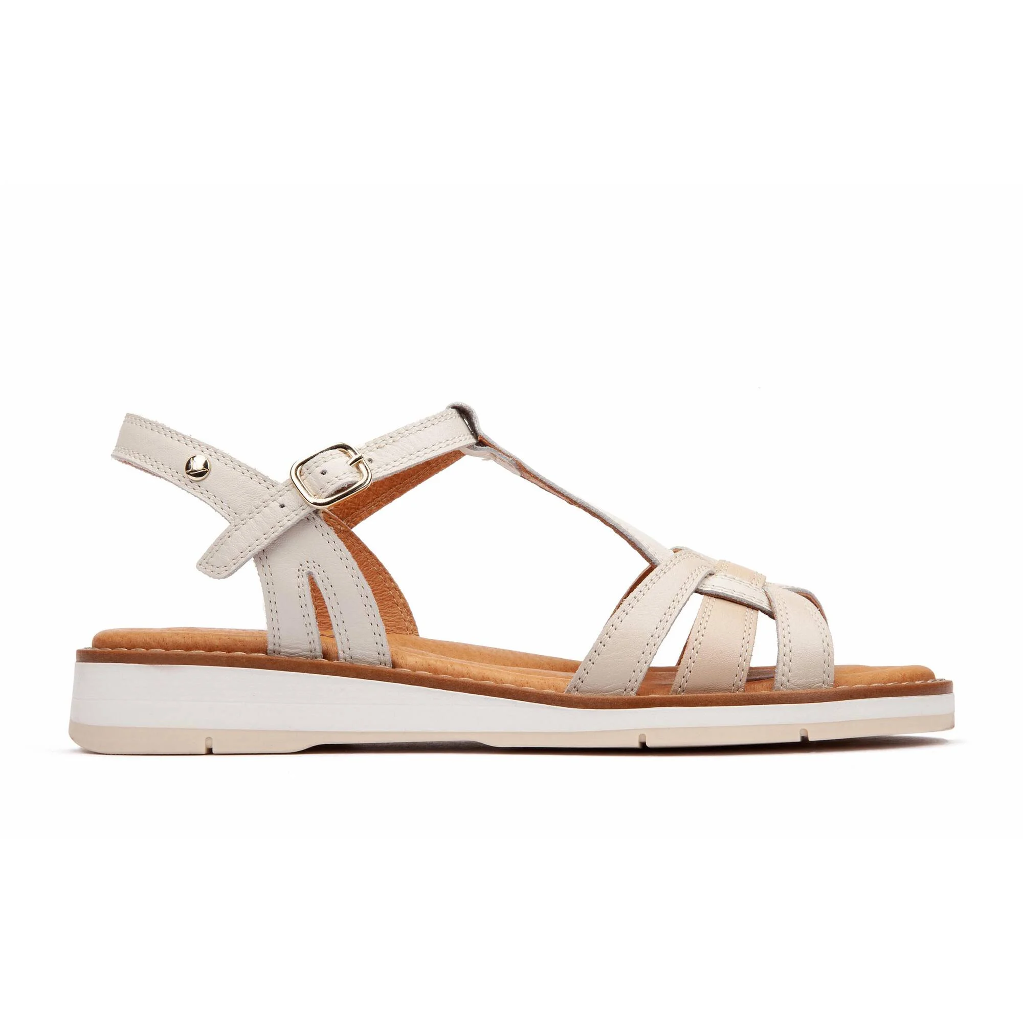 ROQUETAS - Sandalias planas con hebilla para mujer