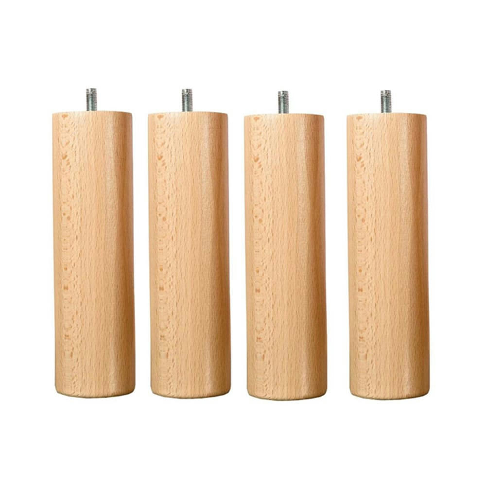 ACCESSOIRES - Jeu de pieds de lit cylindriques en bois Hauteur 20 (lot de 4)