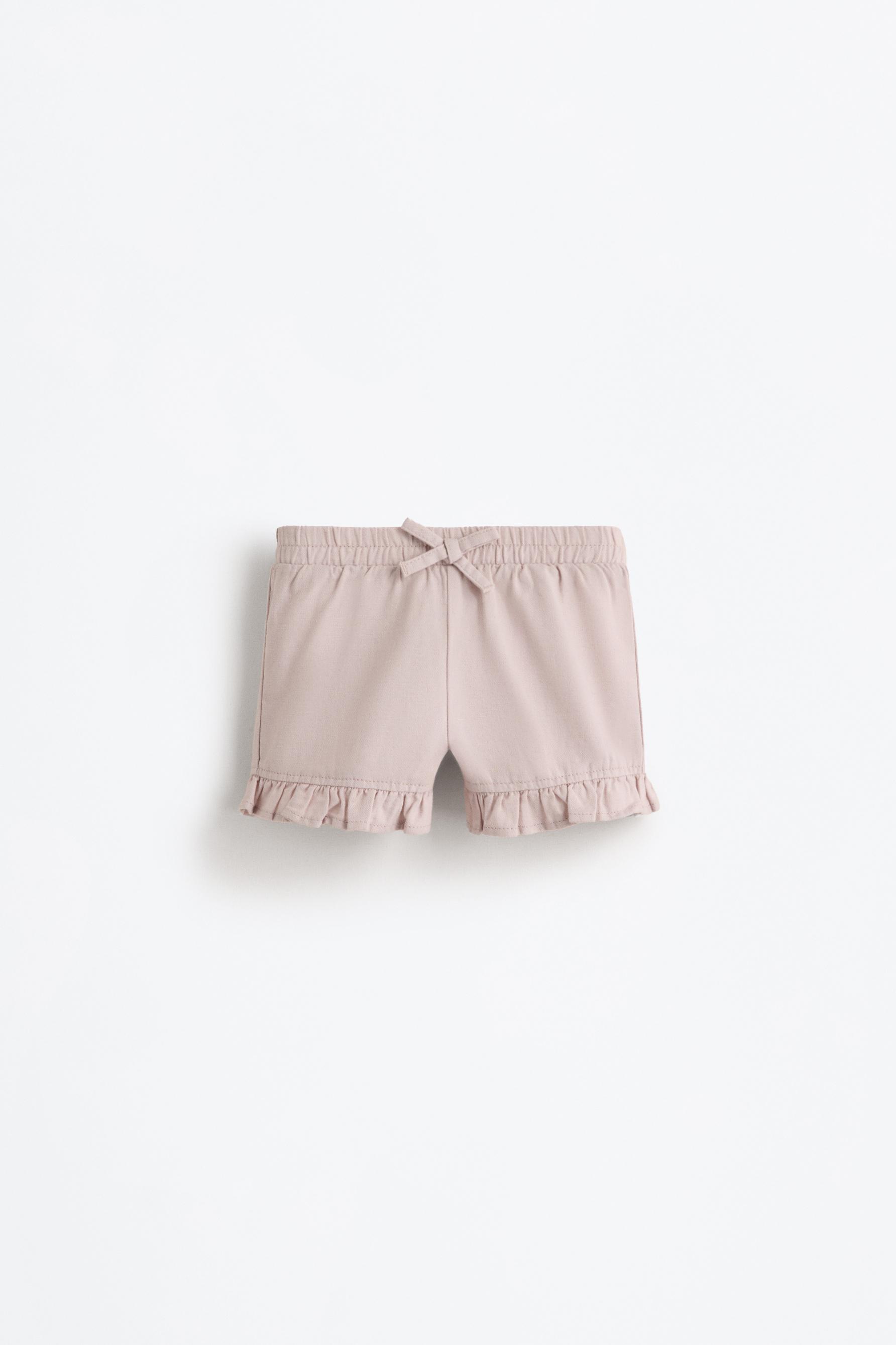 Short lino - algodón volante