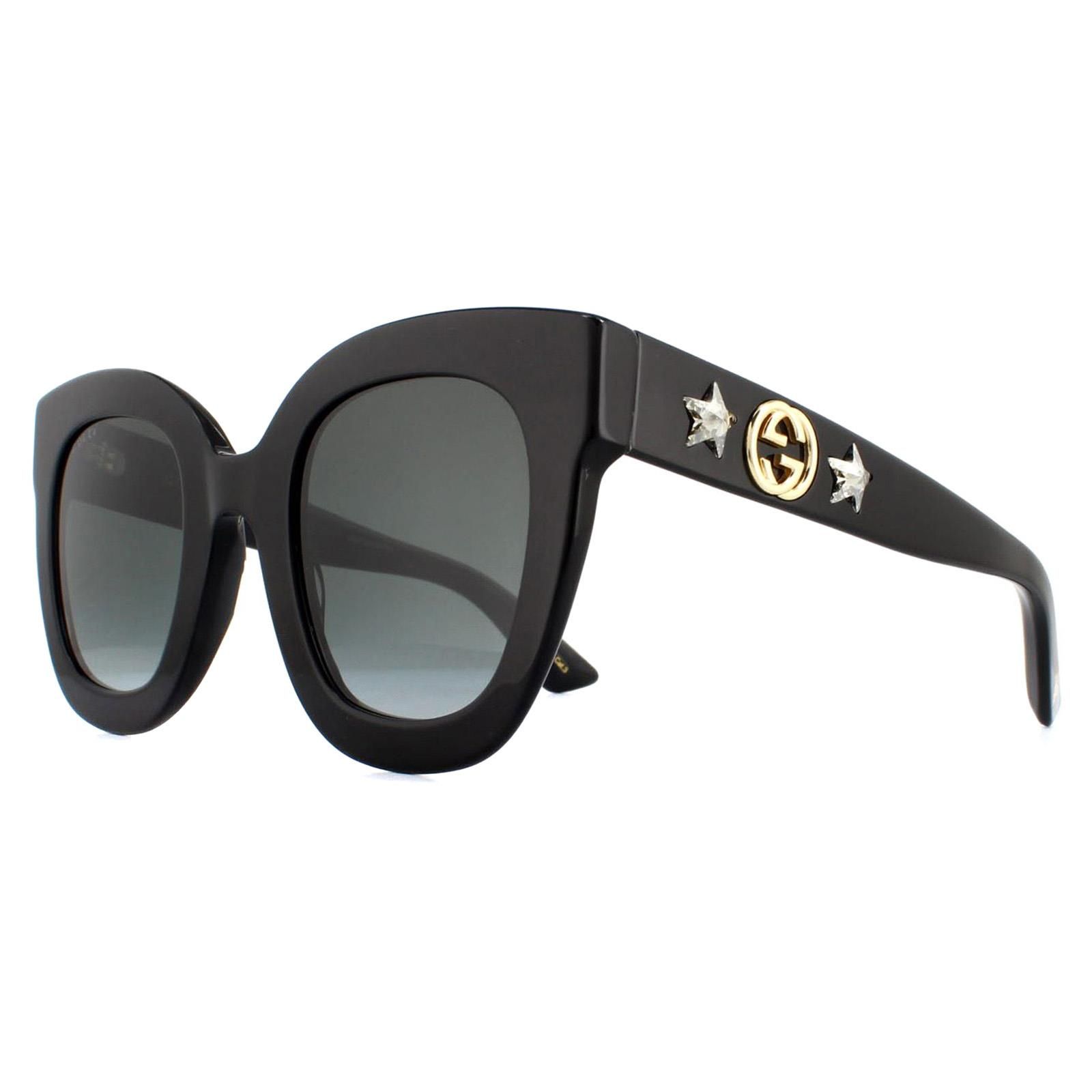 Gucci Square Black Grey Gradient Sunglasses