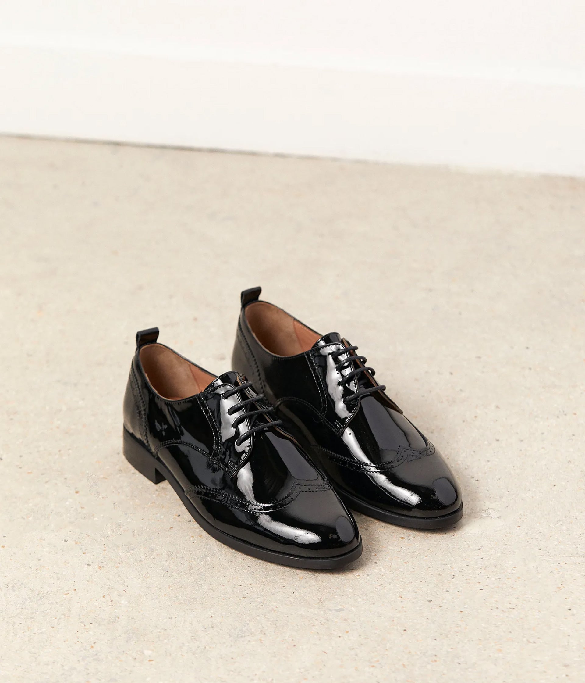 Derbies noirs vernis Florence