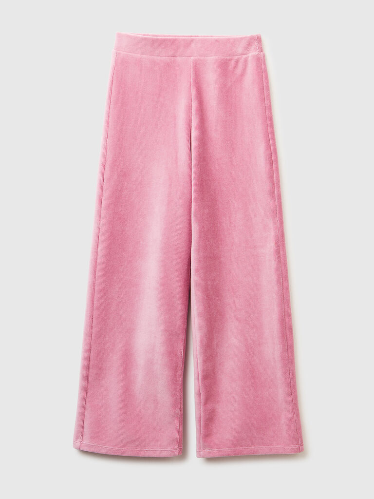 Wide chenille trousers