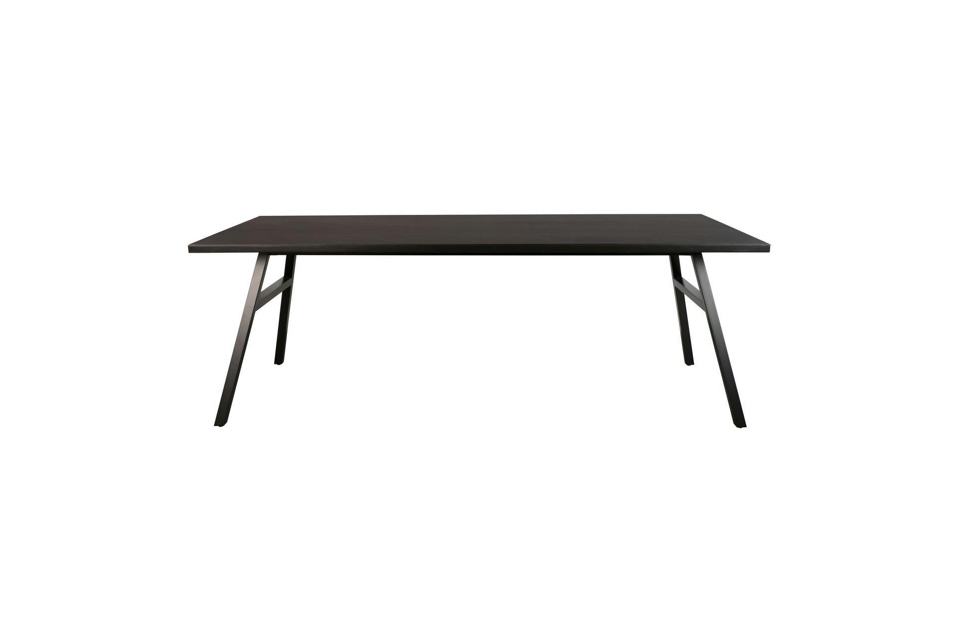 SETH - Table 220x90cm en bois noir