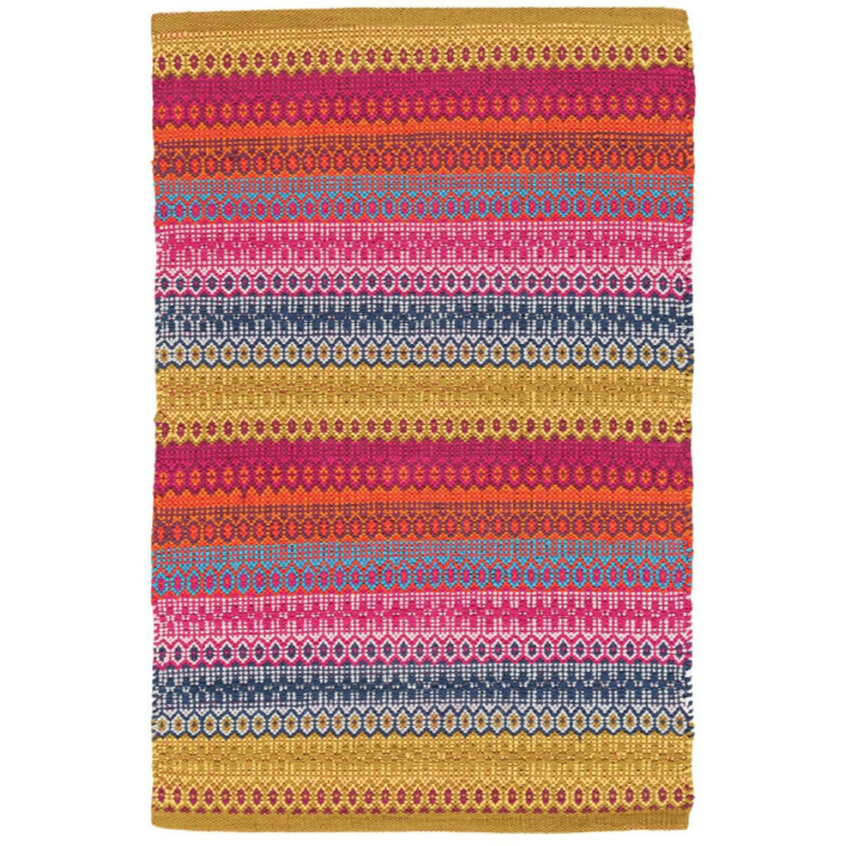 DAKAR - Tapis de salon en coton multicolore 60x90 cm
