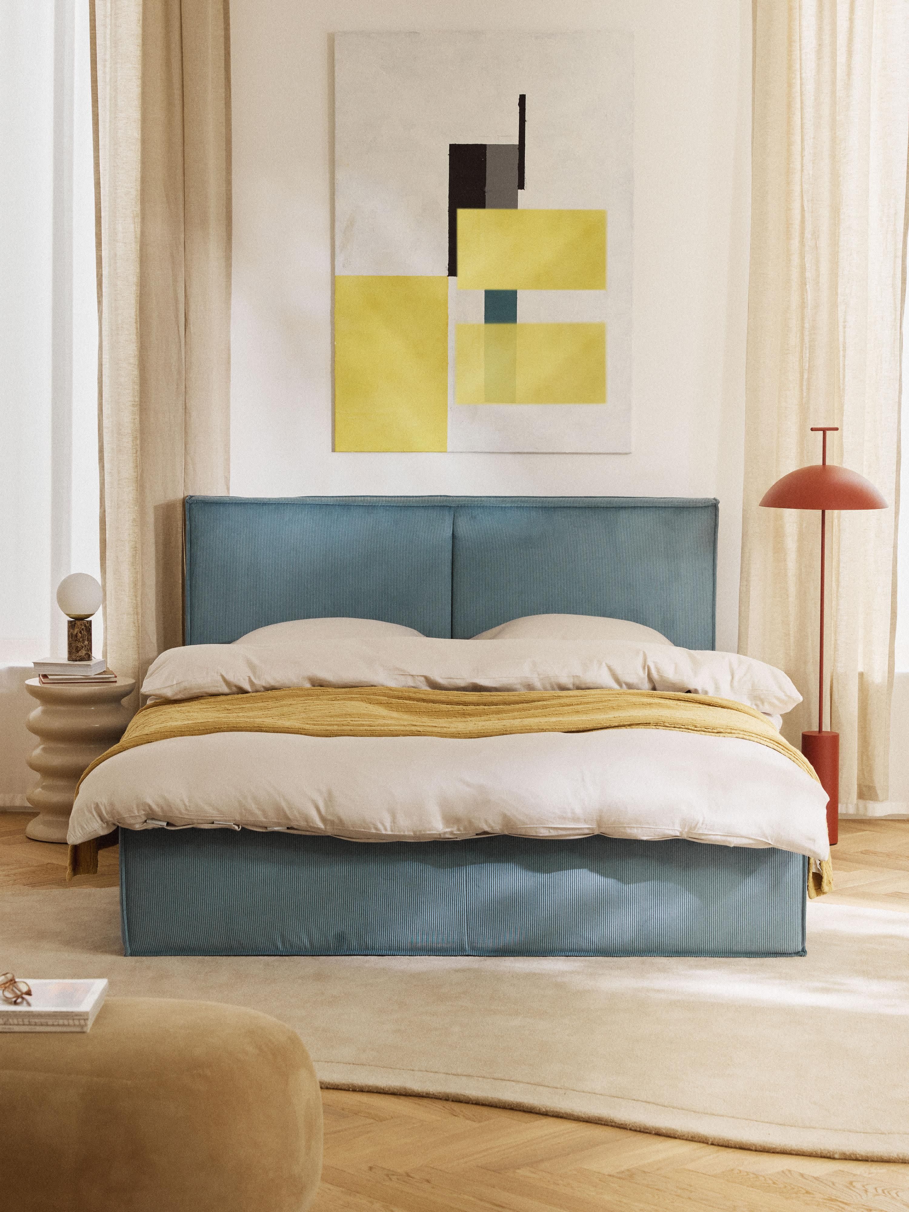 Cord-Polsterbett Dream mit Stauraum