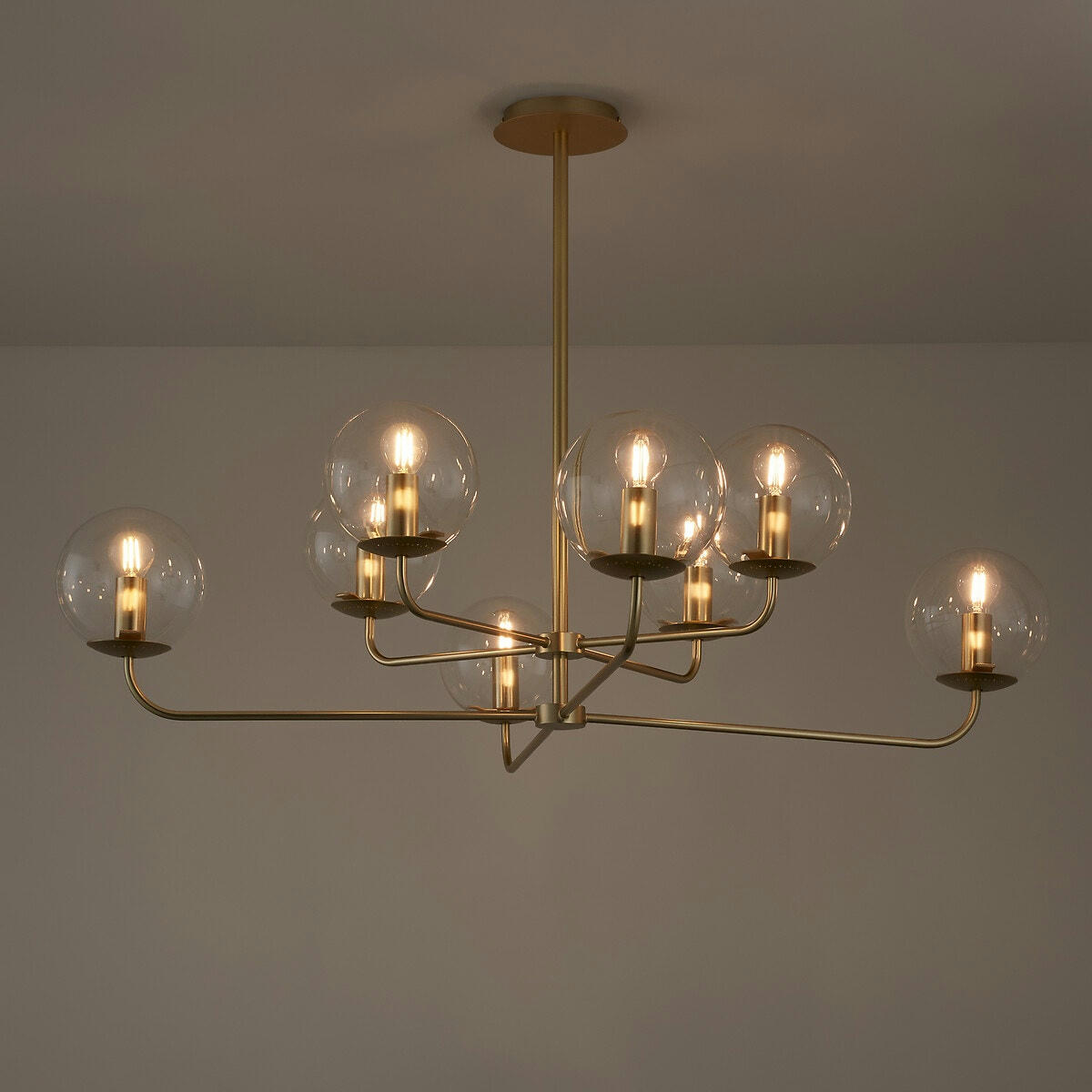 Suspension laiton et verre, Moricio