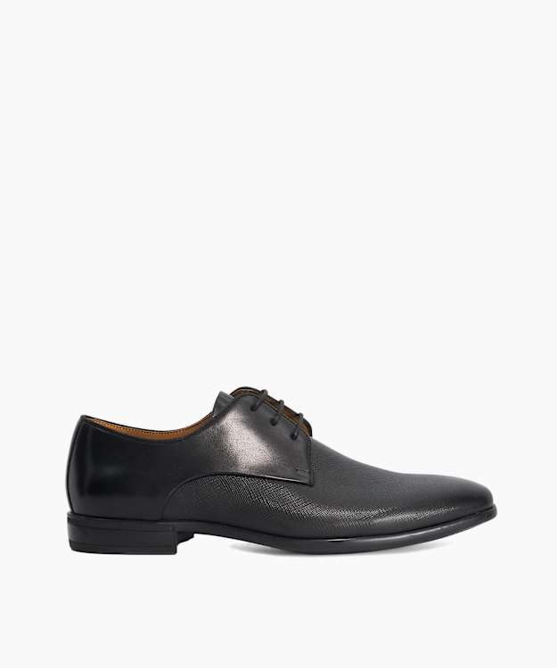 Saffi Black - Leather Lace-Up Shoes