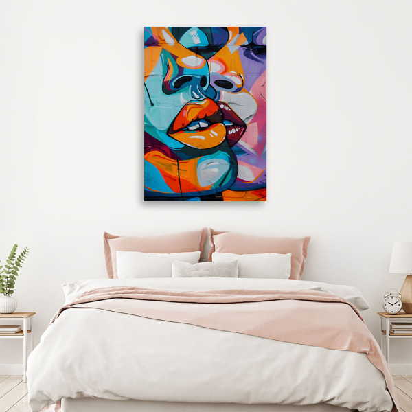 Feeby Obraz na płótnie, Abstrakcyjne twarze 40x60