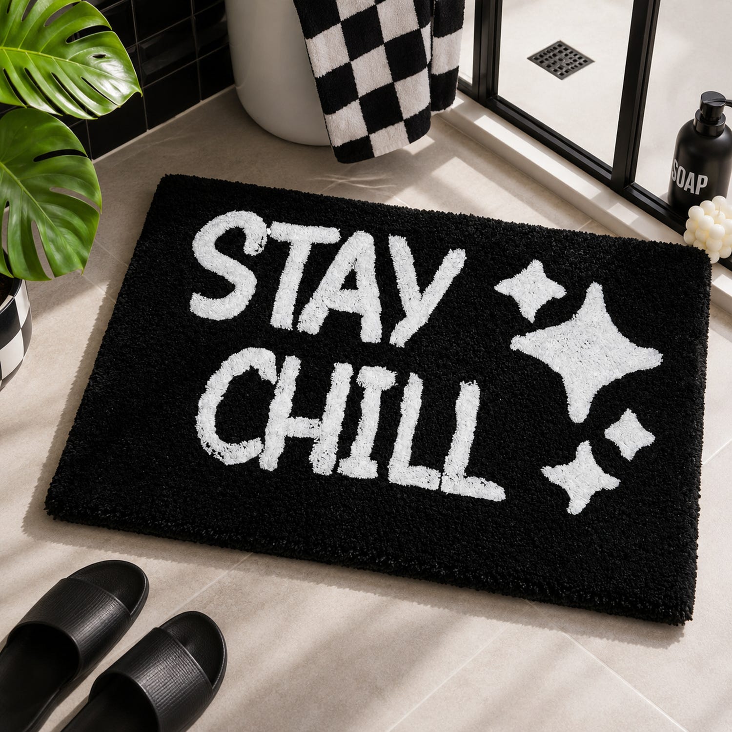 Tappeto bagno cotone 50x80 cm Stay Chill