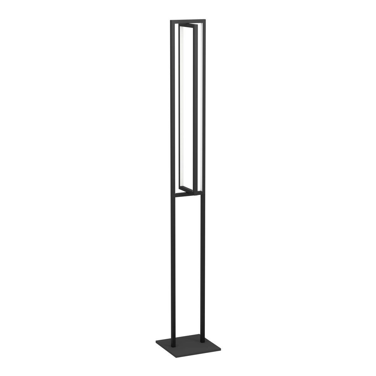 EGLO vloerlamp Siberia - led - 133 cm - zwart/wit - dimbaar